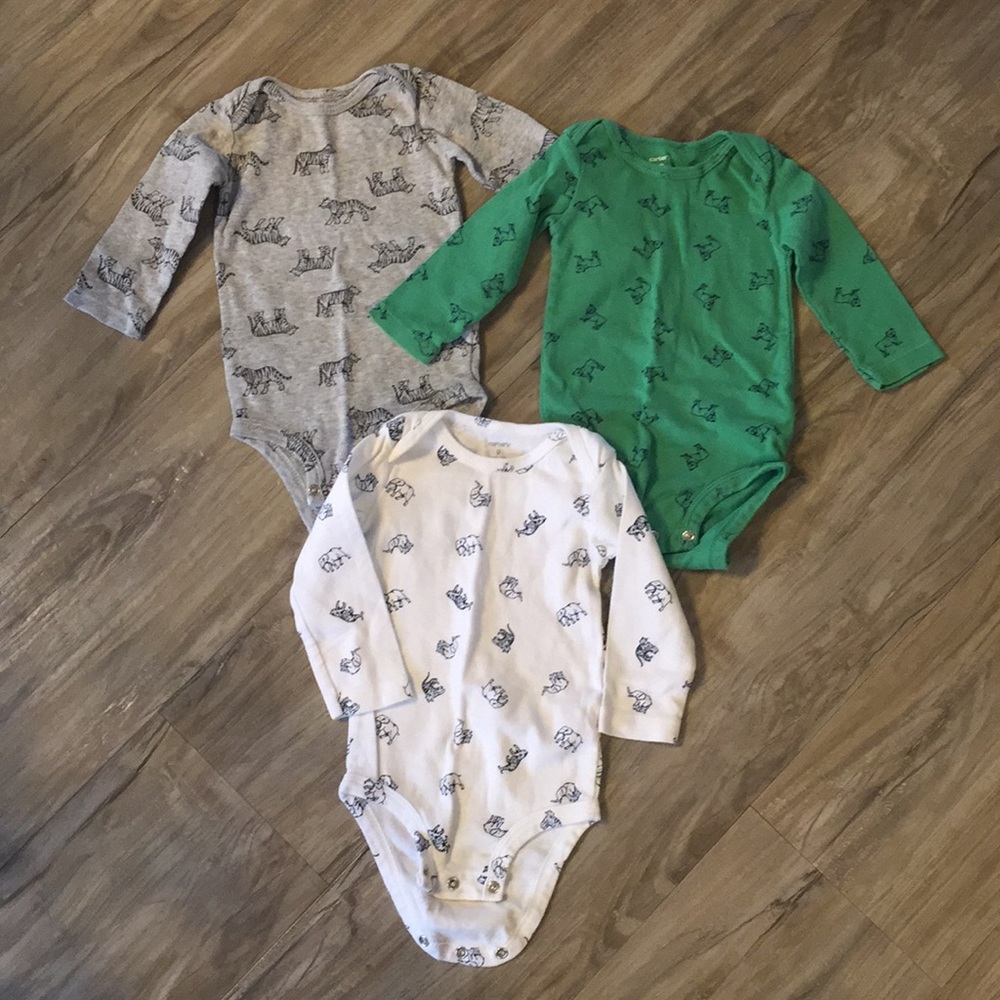 9Mo. Carter’s graphic print animal long sleeve T’s